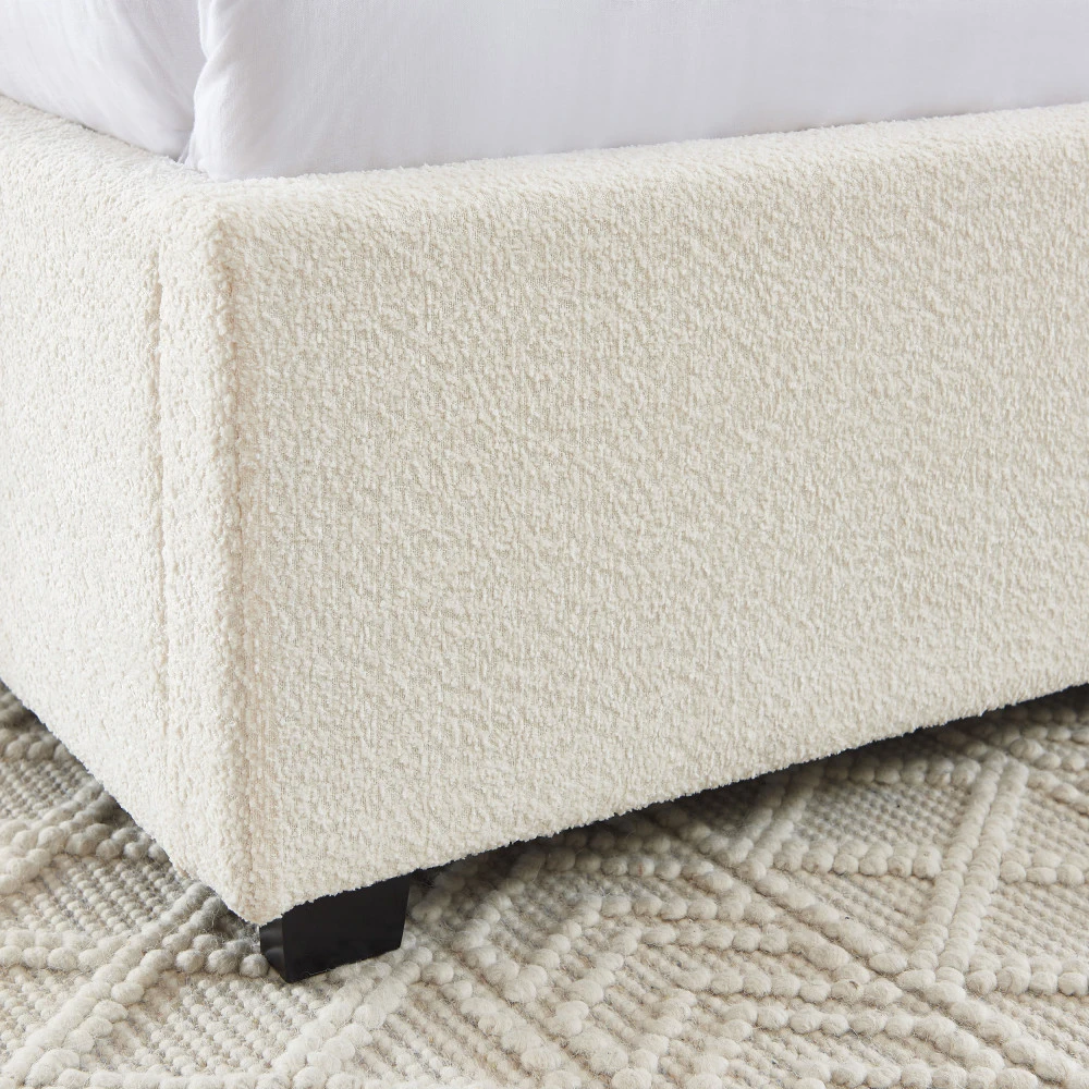 MERLE Lit Coffre En Tissu Bouclette 160x200cm 9 MERLE Lit Coffre En Tissu Bouclette 160x200cm – Image 7