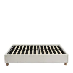 MILLO Lit Coffre En Tissu Bouclette 160x200cm -Meubles Soldes Magasin lit coffre tissu bouclette 160x200cm millo 3