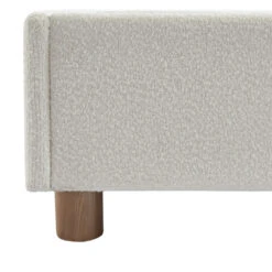 MILLO Lit Coffre En Tissu Bouclette 160x200cm -Meubles Soldes Magasin lit coffre tissu bouclette 160x200cm millo 5