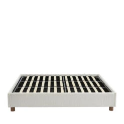 MILLO Lit Coffre En Tissu Bouclette 180x200cm -Meubles Soldes Magasin lit coffre tissu bouclette 180x200cm millo 3