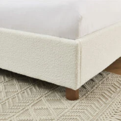 MILLO Lit Coffre En Tissu Bouclette 180x200cm -Meubles Soldes Magasin lit coffre tissu bouclette 180x200cm millo 5