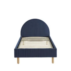 KIEL Lit En Velours Côtelé 90x190cm -Meubles Soldes Magasin lit en velours cotele 90x190cm kiel 1