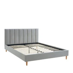 BILLIE Lit Matelassé En Tissu 160x200cm -Meubles Soldes Magasin lit matelasse tissu 160x200cm billie 2