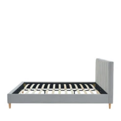 BILLIE Lit Matelassé En Tissu 160x200cm -Meubles Soldes Magasin lit matelasse tissu 160x200cm billie 3