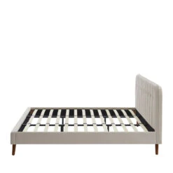 TORGO Lit Matelassé En Velours Piètement Bois Foncé 180x200cm 11 TORGO Lit Matelassé En Velours Piètement Bois Foncé 180x200cm -Meubles Soldes Magasin lit matelasse velours pietement bois fonce 180x200cm torgo 3