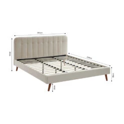 TORGO Lit Matelassé En Velours Piètement Bois Foncé 180x200cm 13 TORGO Lit Matelassé En Velours Piètement Bois Foncé 180x200cm -Meubles Soldes Magasin lit matelasse velours pietement bois fonce 180x200cm torgo 5