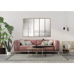 LOOS Miroir Verrière En Métal 137x90 Cm