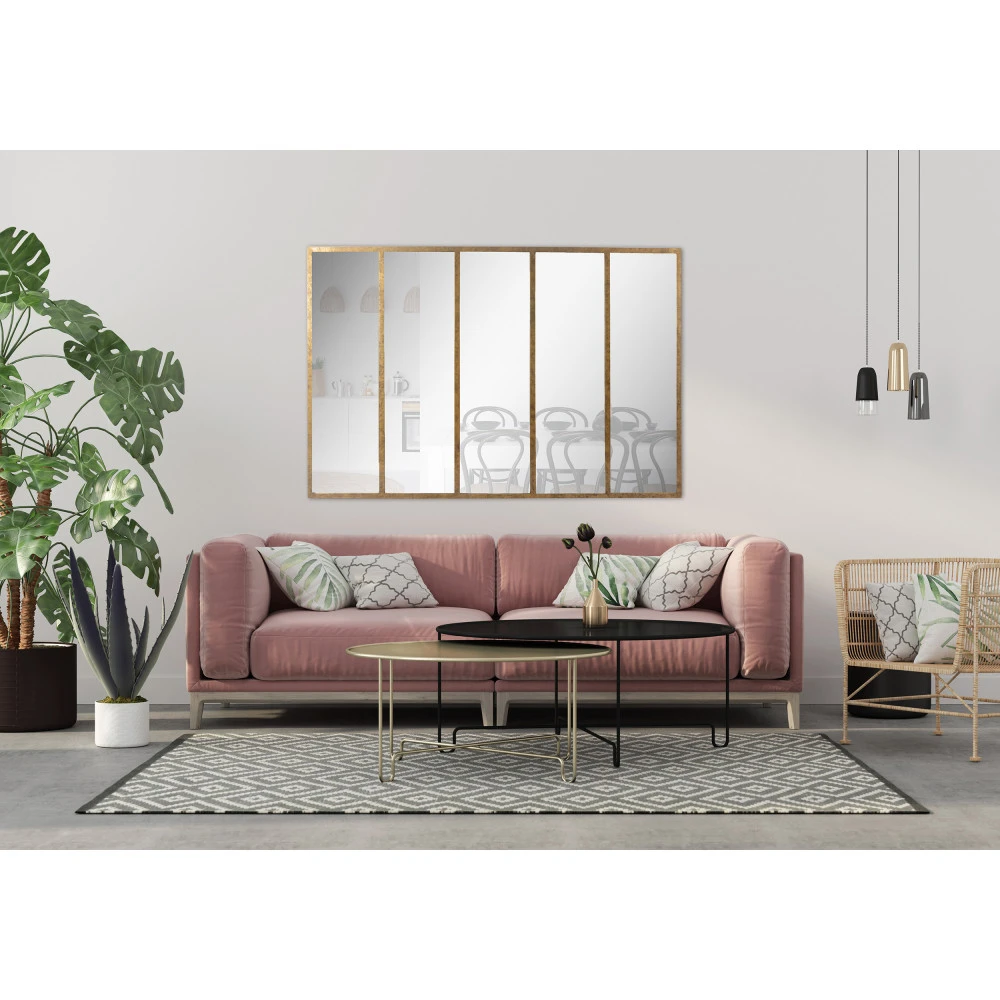 LOOS Miroir Verrière En Métal 137x90 Cm 3 LOOS Miroir Verrière En Métal 137x90 Cm