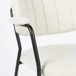 JOLIEN Lot De 2 Chaises Avec Accoudoirs En Tissu Bouclette Et Pieds Noirs 17 JOLIEN Lot De 2 Chaises Avec Accoudoirs En Tissu Bouclette Et Pieds Noirs -Meubles Soldes Magasin lot 2 chaises accoudoirs tissu bouclette pieds noirs jolien 5