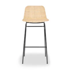 SOMBA Lot De 2 Chaises De Bar En Rotin Tressé 75cm -Meubles Soldes Magasin lot 2 chaises bar rotin tresse 75cm drawer somba 2