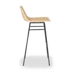 SOMBA Lot De 2 Chaises De Bar En Rotin Tressé 75cm -Meubles Soldes Magasin lot 2 chaises bar rotin tresse 75cm drawer somba 4