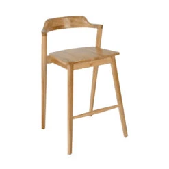 JOKO Lot De 2 Chaises De Bar En Teck H65cm -Meubles Soldes Magasin lot 2 chaises bar teck h65cm drawer joko 2