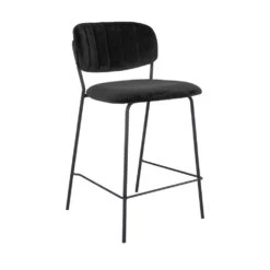 ALICANTE Lot De 2 Chaises De Bar En Velours Et Métal 8 ALICANTE Lot De 2 Chaises De Bar En Velours Et Métal -Meubles Soldes Magasin lot 2 chaises bar velours metal house nordic alicante 2