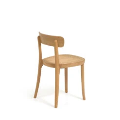 ROMANE Lot De 2 Chaises Bistrot En Bois Massif Et Rotin -Meubles Soldes Magasin lot 2 chaises bistrot bois massif rotin kave home romane 3