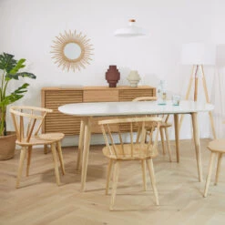 TRISE Lot De 2 Chaises En Bois Massif D’hévéa -Meubles Soldes Magasin lot 2 chaises bois massif hevea kave home trise 5