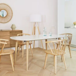 TRISE Lot De 2 Chaises En Bois Massif D’hévéa -Meubles Soldes Magasin lot 2 chaises bois massif hevea kave home trise 6