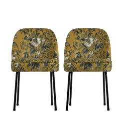 VOGUE Lot De 2 Chaises Design En Velours