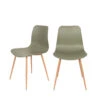 LEON Lot De 2 Chaises En Résine -Meubles Soldes Magasin lot 2 chaises resine leon