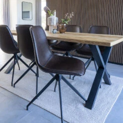 MONACO Lot De 2 Chaises En Simili Et Métal