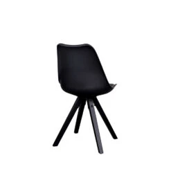 BERGEN Lot De 2 Chaises En Simili Et Pieds En Bois -Meubles Soldes Magasin lot 2 chaises simili pieds bois noir house nordic bergen 5