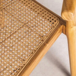 BUNGA Lot De 2 Chaises En Teck Et Cannage -Meubles Soldes Magasin lot 2 chaises teck cannage drawer bunga 5