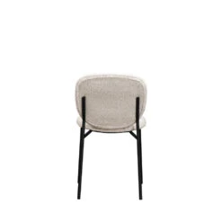 DALBY Lot De 2 Chaises En Tissu Bouclette Et Métal -Meubles Soldes Magasin lot 2 chaises tissu bouclette metal drawer dalby 4