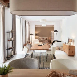 CISELIA Lot De 2 Chaises En Tissu Bouclette Et Métal -Meubles Soldes Magasin lot 2 chaises tissu bouclette metal kave home ciselia 9