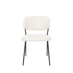 JOLIEN Lot De 2 Chaises En Tissu Bouclette Et Métal Pieds Noirs 13 JOLIEN Lot De 2 Chaises En Tissu Bouclette Et Métal Pieds Noirs -Meubles Soldes Magasin lot 2 chaises tissu bouclette metal pieds noirs jolien 2