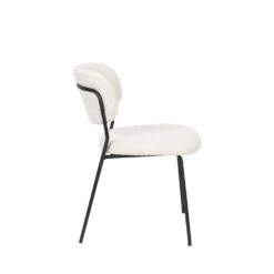 JOLIEN Lot De 2 Chaises En Tissu Bouclette Et Métal Pieds Noirs 15 JOLIEN Lot De 2 Chaises En Tissu Bouclette Et Métal Pieds Noirs -Meubles Soldes Magasin lot 2 chaises tissu bouclette metal pieds noirs jolien 4