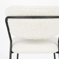 JOLIEN Lot De 2 Chaises En Tissu Bouclette Et Métal Pieds Noirs 18 JOLIEN Lot De 2 Chaises En Tissu Bouclette Et Métal Pieds Noirs -Meubles Soldes Magasin lot 2 chaises tissu bouclette metal pieds noirs jolien 7