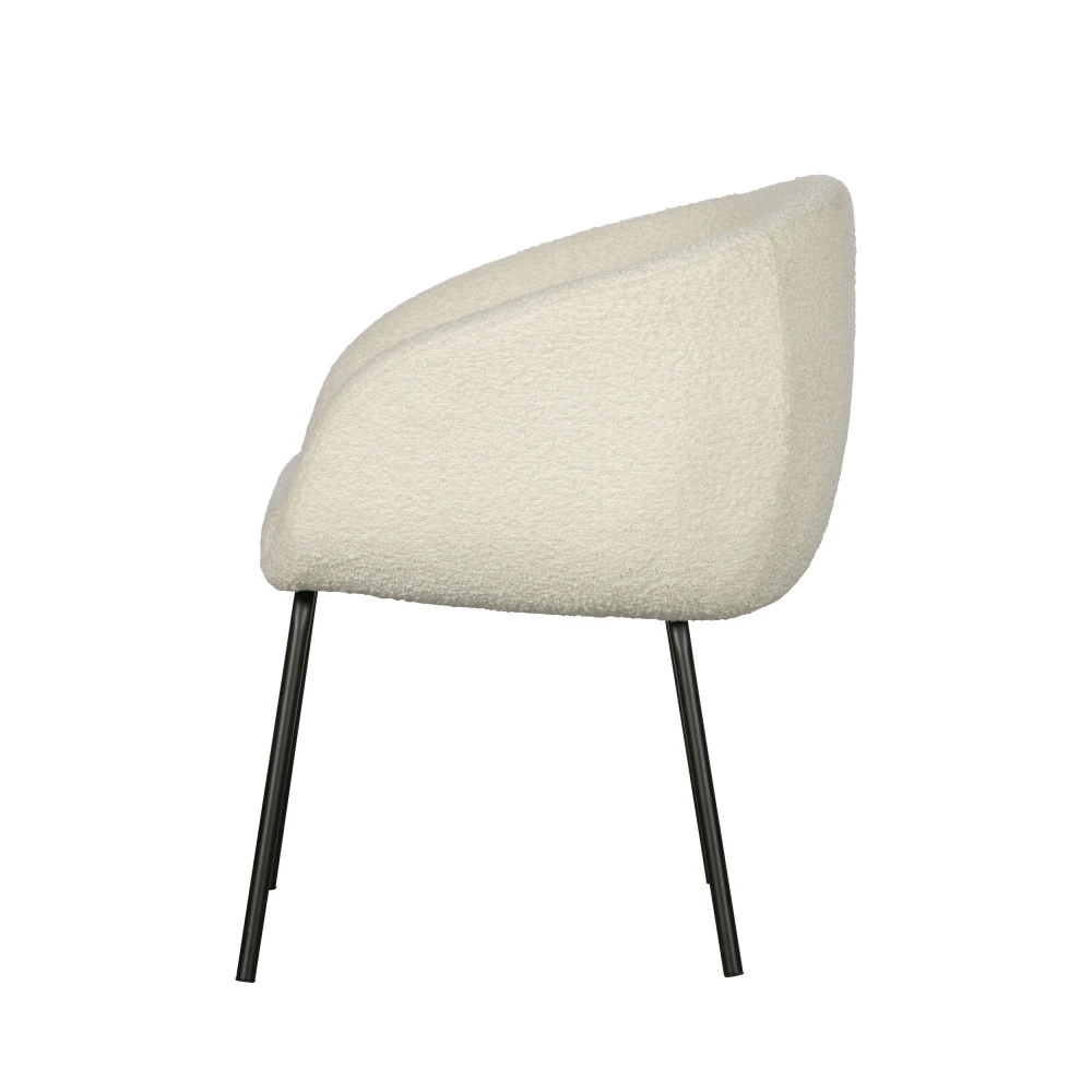 NOELLE Lot De 2 Chaises En Tissu Bouclette Et Métal 6 NOELLE Lot De 2 Chaises En Tissu Bouclette Et Métal – Image 4