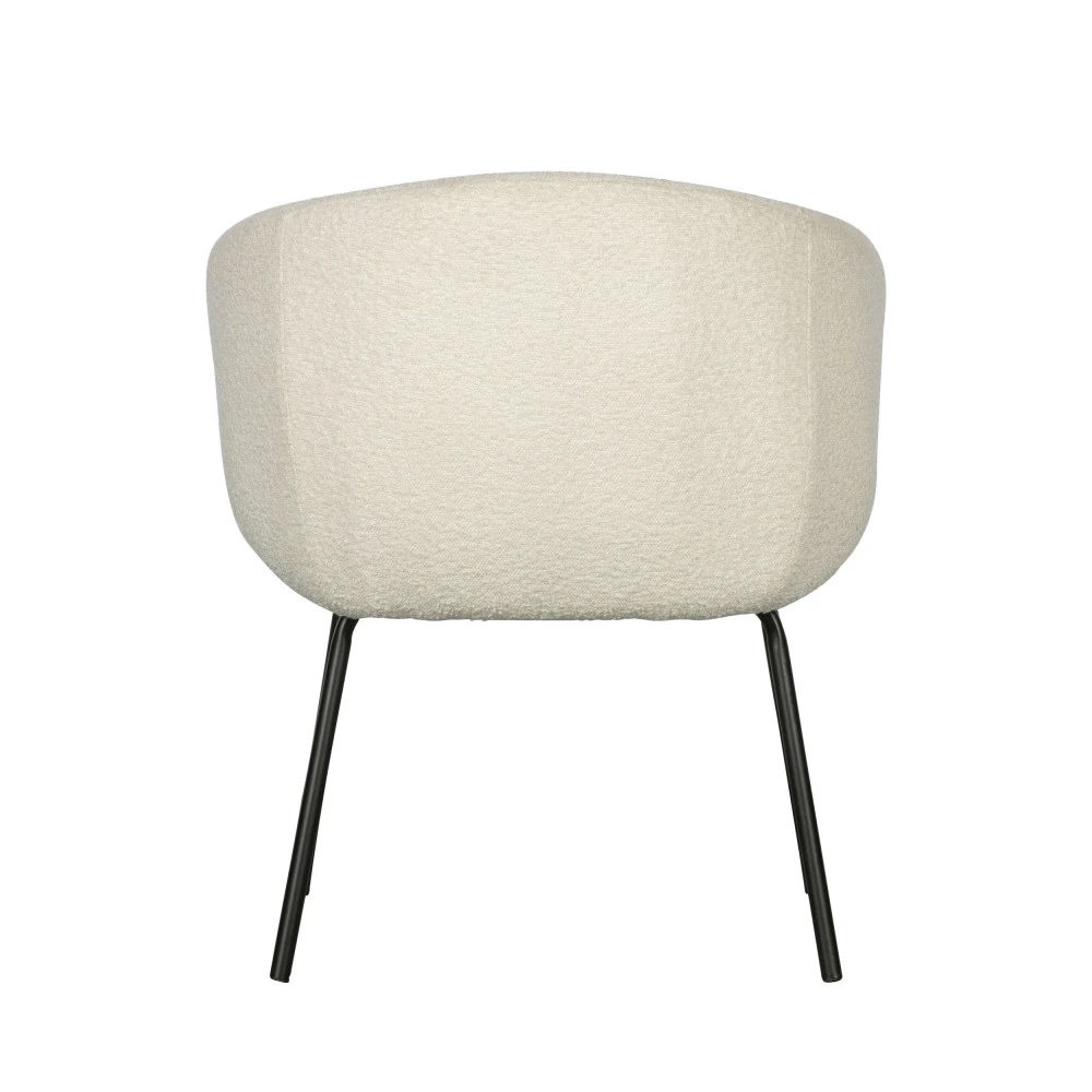 NOELLE Lot De 2 Chaises En Tissu Bouclette Et Métal 7 NOELLE Lot De 2 Chaises En Tissu Bouclette Et Métal – Image 5