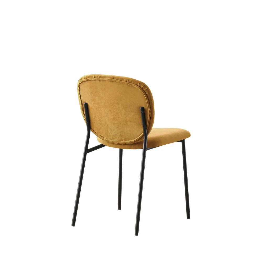 DALBY Lot De 2 Chaises En Tissu Et Métal 6 DALBY Lot De 2 Chaises En Tissu Et Métal – Image 4