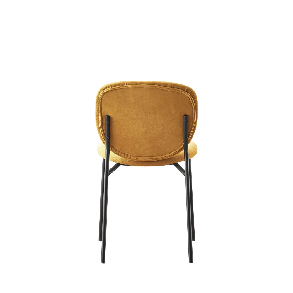 DALBY Lot De 2 Chaises En Tissu Et Métal 7 DALBY Lot De 2 Chaises En Tissu Et Métal – Image 5