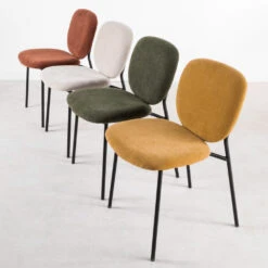 DALBY Lot De 2 Chaises En Tissu Et Métal 16 DALBY Lot De 2 Chaises En Tissu Et Métal -Meubles Soldes Magasin lot 2 chaises tissu metal drawer dalby 6