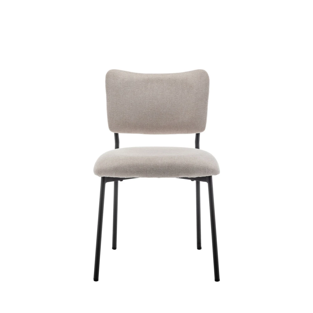 VANDER Lot De 2 Chaises En Tissu Et Métal 5 VANDER Lot De 2 Chaises En Tissu Et Métal – Image 3