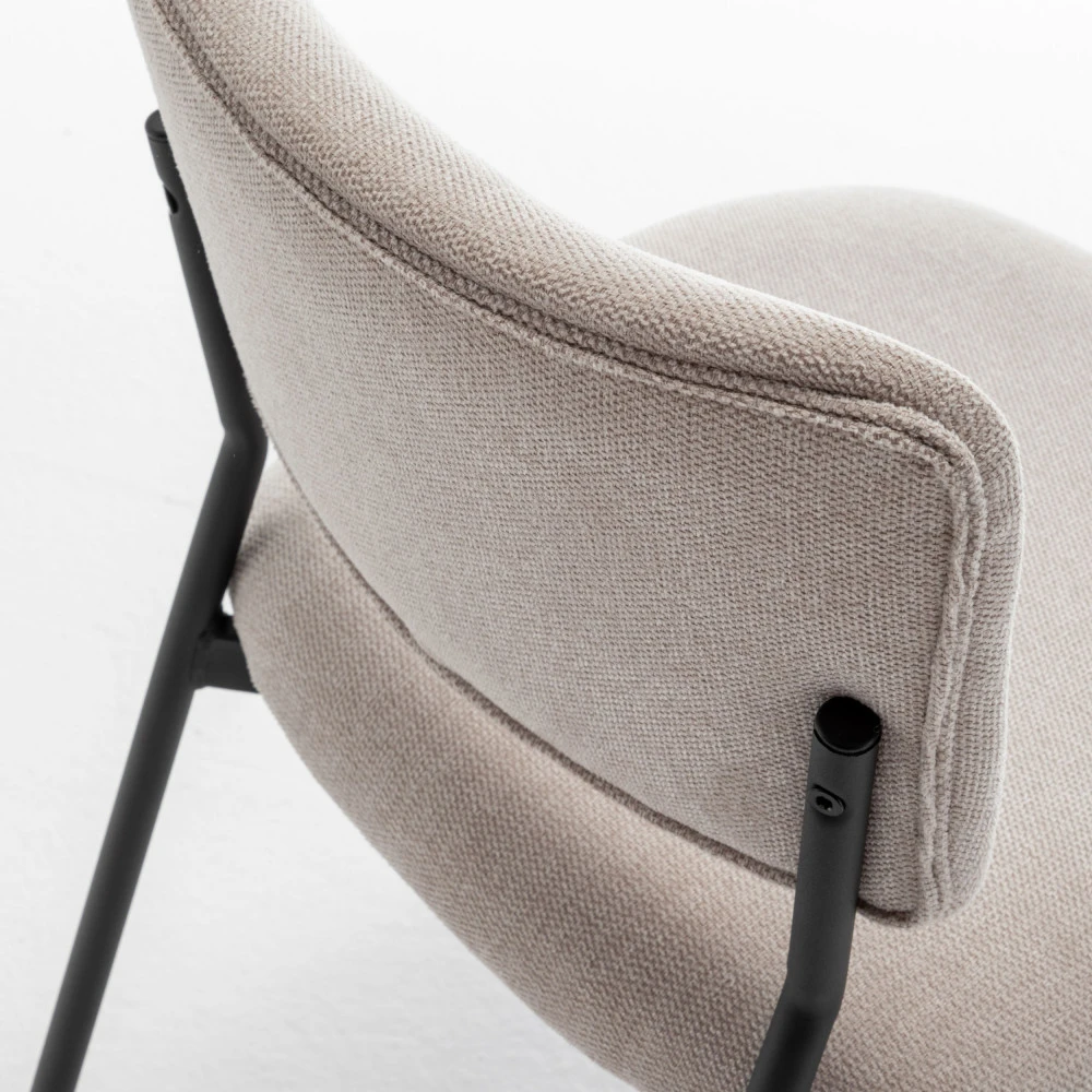 VANDER Lot De 2 Chaises En Tissu Et Métal 9 VANDER Lot De 2 Chaises En Tissu Et Métal – Image 7