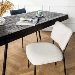 VANDER Lot De 2 Chaises En Tissu Et Métal 20 VANDER Lot De 2 Chaises En Tissu Et Métal -Meubles Soldes Magasin lot 2 chaises tissu metal drawer vander 8