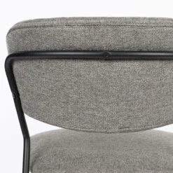 JOLIEN Lot De 2 Chaises En Tissu Et Métal Pieds Noirs -Meubles Soldes Magasin lot 2 chaises tissu metal pieds noirs jolien 6