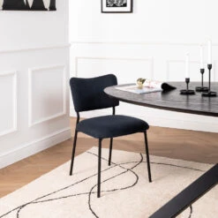 VANDER Lot De 2 Chaises En Velours Côtelé Et Métal