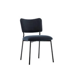 VANDER Lot De 2 Chaises En Velours Côtelé Et Métal -Meubles Soldes Magasin lot 2 chaises velours cotele metal drawer vander 3