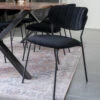 ALICANTE Lot De 2 Chaises En Velours Et Métal -Meubles Soldes Magasin lot 2 chaises velours metal house nordic alicante