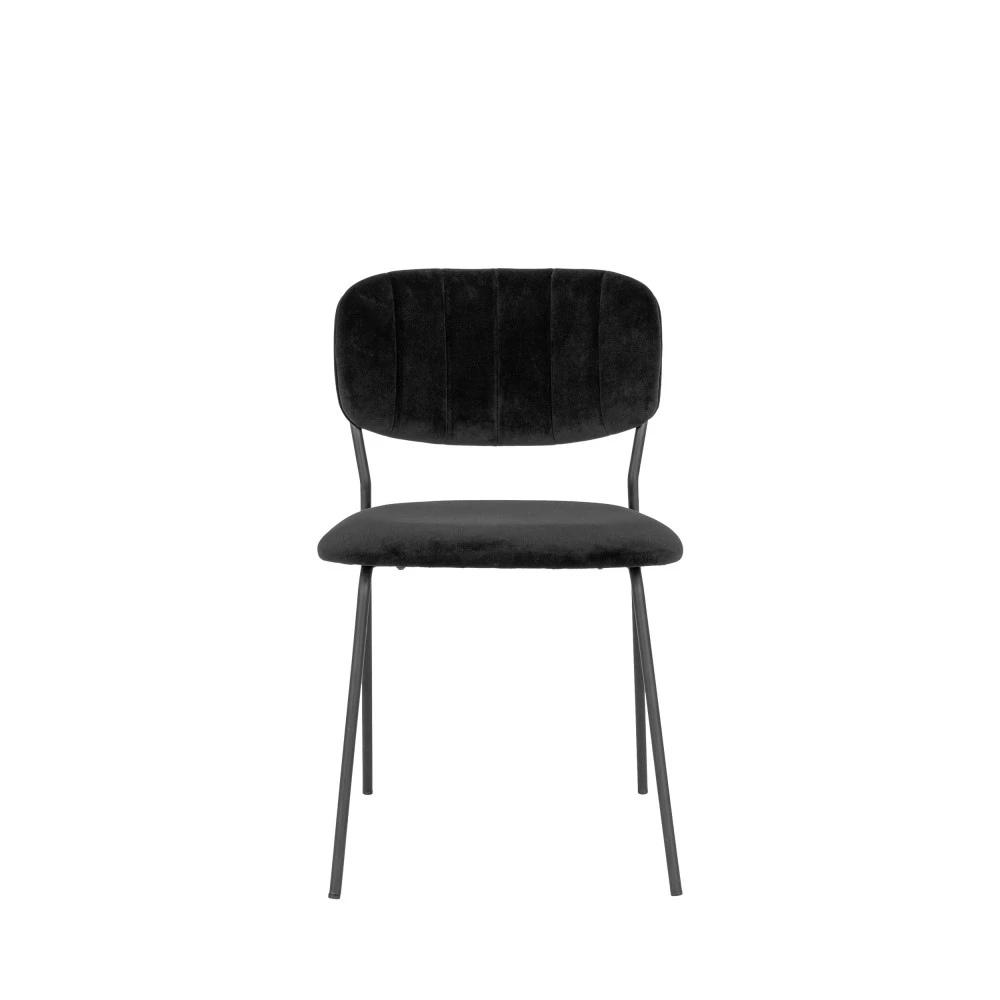 ALICANTE Lot De 2 Chaises En Velours Et Métal 6 ALICANTE Lot De 2 Chaises En Velours Et Métal – Image 4