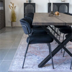 ALICANTE Lot De 2 Chaises En Velours Et Métal 20 ALICANTE Lot De 2 Chaises En Velours Et Métal -Meubles Soldes Magasin lot 2 chaises velours metal house nordic alicante 8