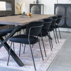 ALICANTE Lot De 2 Chaises En Velours Et Métal 21 ALICANTE Lot De 2 Chaises En Velours Et Métal -Meubles Soldes Magasin lot 2 chaises velours metal house nordic alicante 9