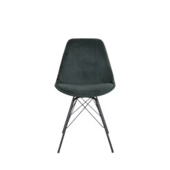 OSLO Lot De 2 Chaises En Velours Et Métal 14 OSLO Lot De 2 Chaises En Velours Et Métal -Meubles Soldes Magasin lot 2 chaises velours metal house nordic oslo 2