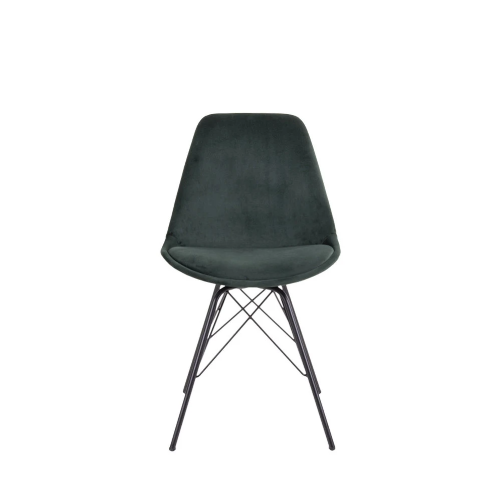 OSLO Lot De 2 Chaises En Velours Et Métal 5 OSLO Lot De 2 Chaises En Velours Et Métal – Image 3