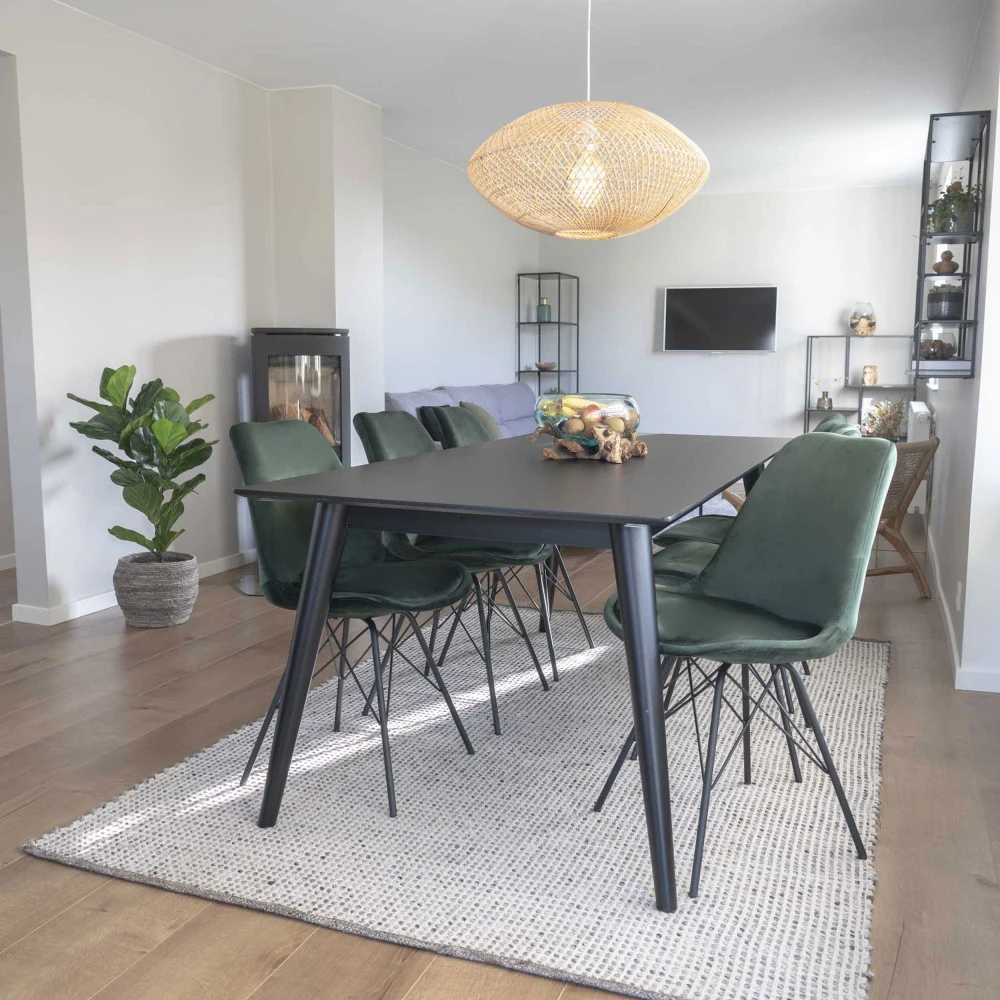 OSLO Lot De 2 Chaises En Velours Et Métal 10 OSLO Lot De 2 Chaises En Velours Et Métal – Image 8