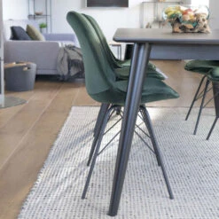 OSLO Lot De 2 Chaises En Velours Et Métal 20 OSLO Lot De 2 Chaises En Velours Et Métal -Meubles Soldes Magasin lot 2 chaises velours metal house nordic oslo 8
