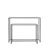 ESZENTIAL Lot De 2 Consoles En Verre Et Métal -Meubles Soldes Magasin lot 2 consoles verre metal eszential pomax